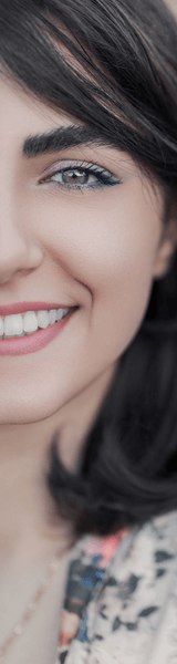 Brunette woman with Invisalign clear braces in Stourbridge