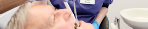 dentist doing checkup with patient at lion dental in stourbridge