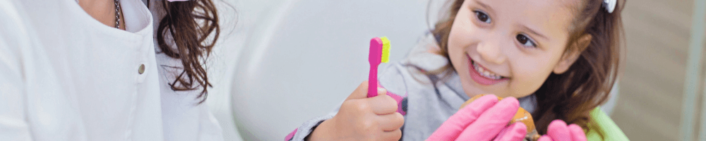 Child brushing teeth in Stourbridge